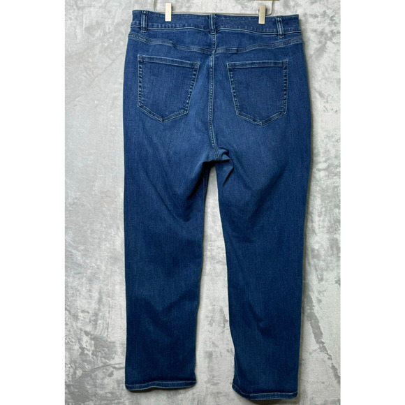 Lane Bryant Jeans Womens 20 Blue High Rise Straight Curvy Fit Flex Magic Waist - Picture 3 of 12